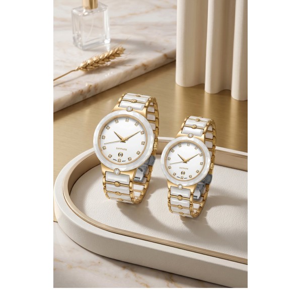 Aethelgard Ceramic Quartz Couple Watches