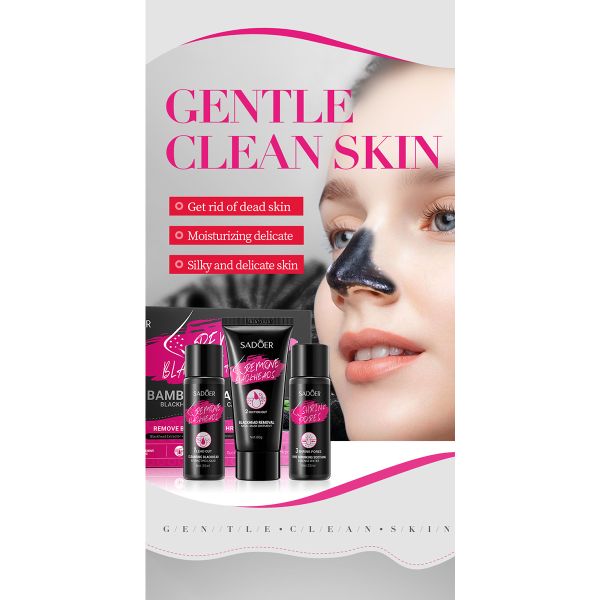 набор заботы удаления угорь угля продуктов Skincare людей 70ml бамбуковый