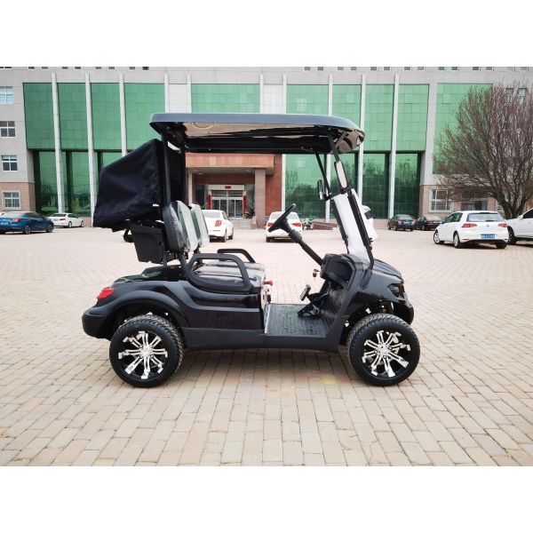 Электрическая тележка для гольфа с двумя местами, с батареей, хорошая конструкция, легкая.