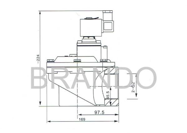 Dust Collector Thread Body Pneumatic Pulse Valve With Intergal Pilot