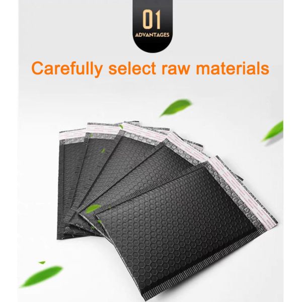 Matte Black Poly Shipping Bubble Mailers Aluminum Foil Envelope Bag 6x9