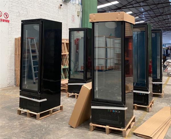 Commercial refrigerator freezer with Glass Single Door Upright Freezer Showcase for Supermarket