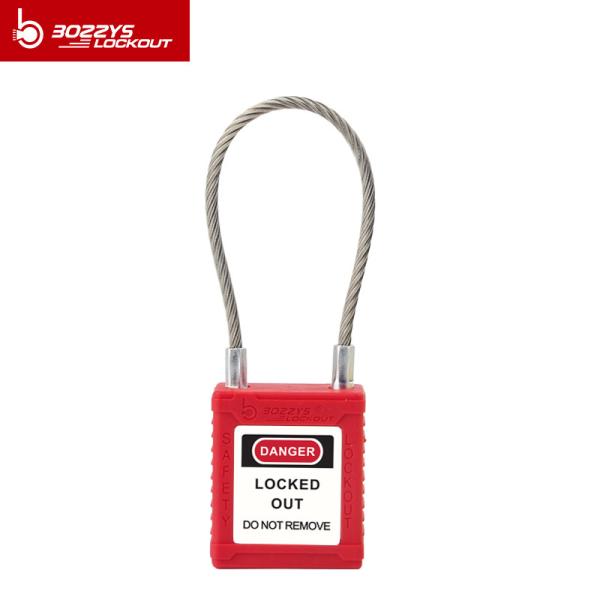 Lightweight Wire Cable Safety Padlock , Industrial Safety Lockout Locks