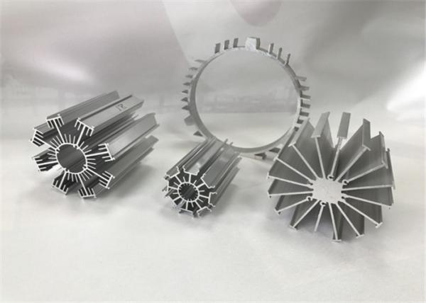 Silver Standard Aluminium Heat Sink Extrusions / Aluminium Extrusion Profiles