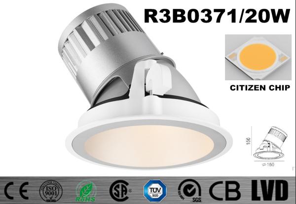 Round 20 Watt LED Wall Washer Lights 2700K Dimmable Recessed LED Downlights