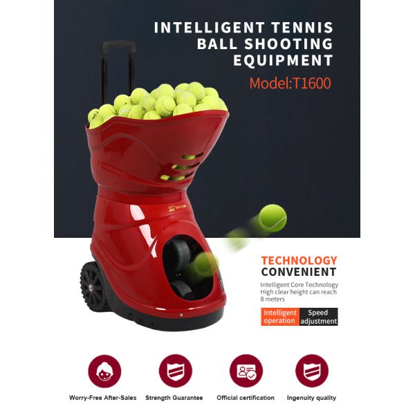 Máquina programável do treinamento do tênis de 150 bolas com 3 - tempo de funcionamento 6H