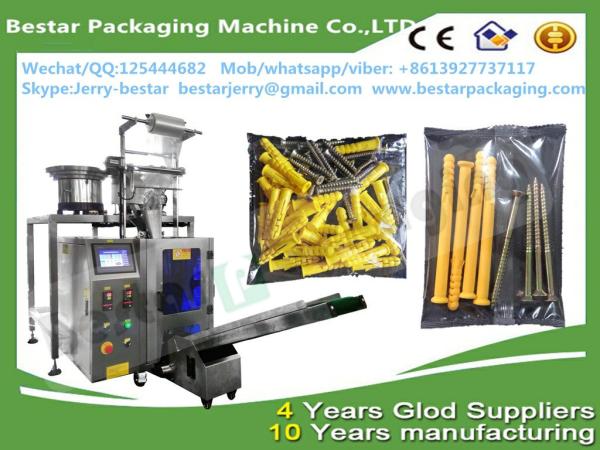 Fully automatic vibrate counting and packing machine for furniture hardware/small screws/plastic parts VFFS equipment