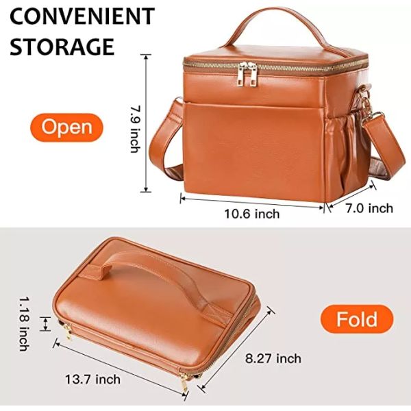 Практически кожаный изолированный охладитель сумки обеда делает прочное водостойким