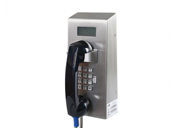 Telefone resistente do vândalo impermeável da emergência com LCD para a prisão