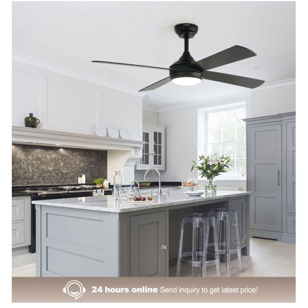 Black Finish ODM Tamanho 3 Cor LED Dimmable Ventilador de teto com 110-240V / 50Hz-60Hz de entrada