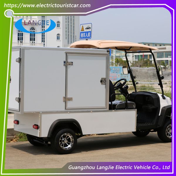 2 человека Белый мини-электрический грузовик с комбинированной грузовой коробкой 500 кг 48в 4кВ переменный мотор