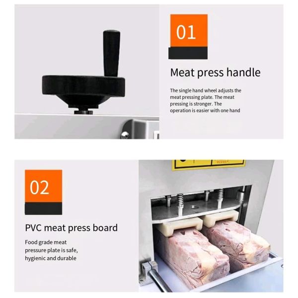 Global Rolls Mutton Beef Frozen Meat Processing Machine / Meat Cutting Machine