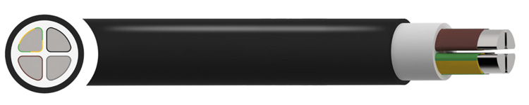 NAYY-J/NAYY-O Cable Aluminium Conductor PVC PVC 0.6/1kV Cable