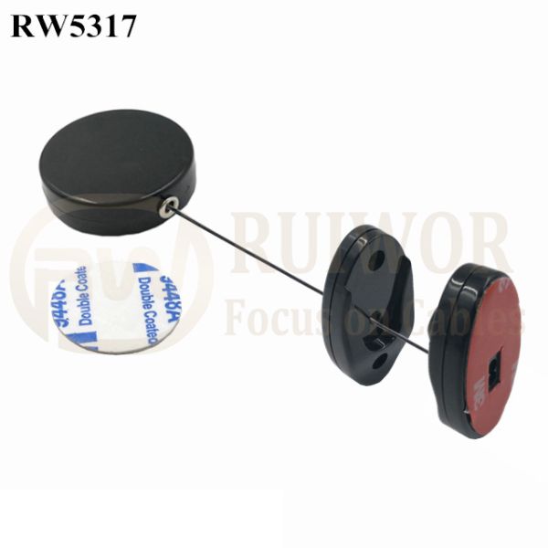 RW5317 Round Security Display Tether Plus Magnetic Clasps Cable Holder
