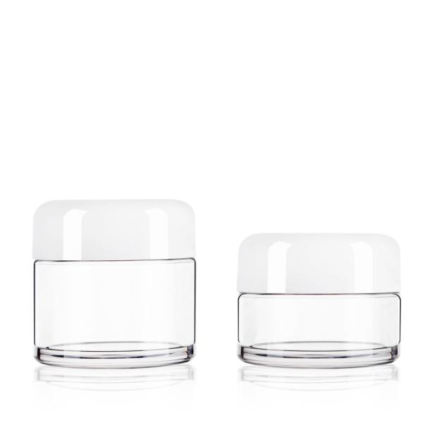Recipiente cosmético amigável largo do frasco dos recipientes de plástico 30ml da boca da parede grossa 50ml Eco