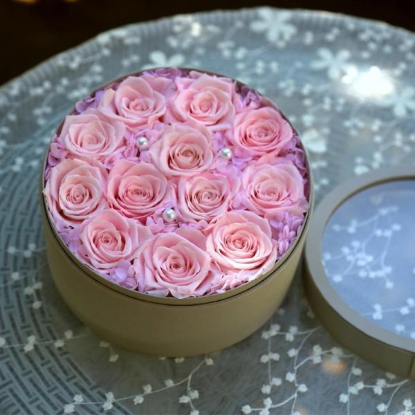 Romantic Everlasting Real Preserved Rose Flower Large Single Rose in Drawer Gift Box for Decoration Gift
