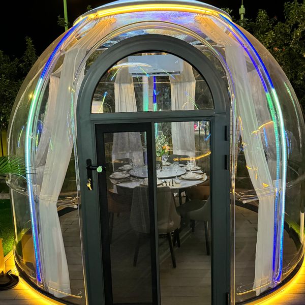 9.6M2 Dining Bubble Tent Polycarbonate Aluminum Garden Room Prefab Homehouse