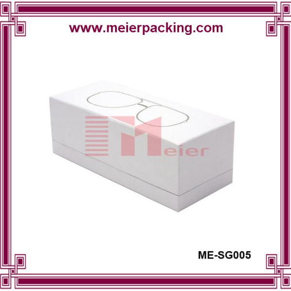 A Style 100% Recycled sturdy Paper logo printing white color sunglasses cardboard box for sale