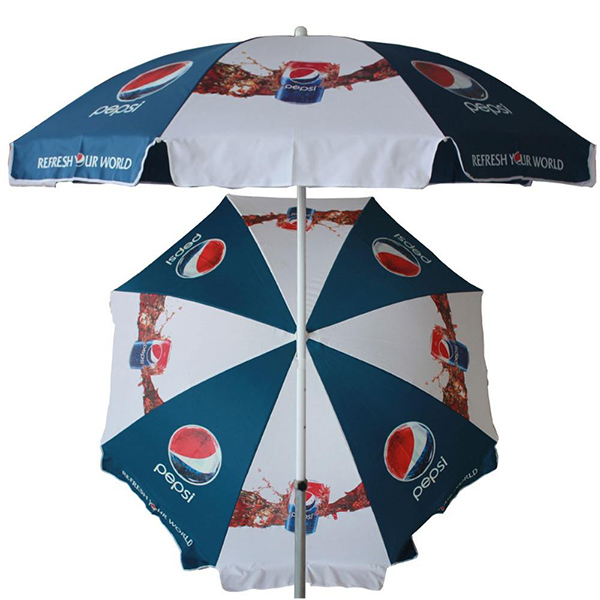 Promotional UV Protection Waterproof Beach Umbrella 7 Feet With Steel Frame
