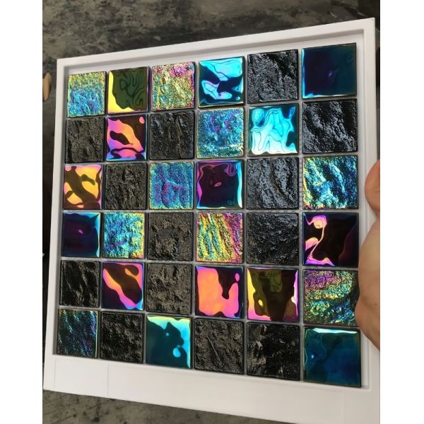 Technique Glass Iridiscent Crystal Glass Mosaic for Swimming Pool Tile Type Wall Tiles