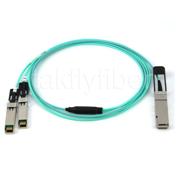 Кабель 40G QSFP+ AOC к 2SFP+ 3M-30M 40G к оптическому кабелю проламывания 2*10G активному для центра данных