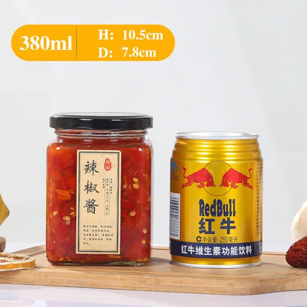 Honey Airtight Glass Jars , Thick Wall Kitchen Storage Containers Glass