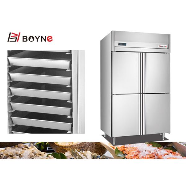 Коммерчески шкаф подносов вставки холодильника замораживателя двери нержавеющей стали 4 кухни