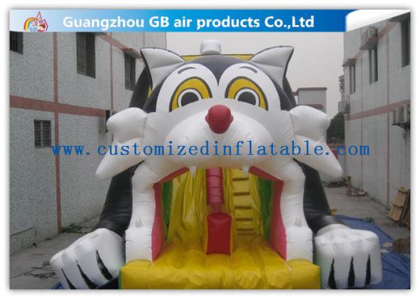 Black Cat Big Water Slides , Commercial Water Slides For Backyard Kids Sliding