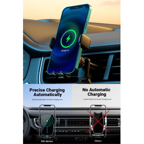 Полностью автоматическое выравнивание катушек Magsafe Car Mount с функцией памяти модели
