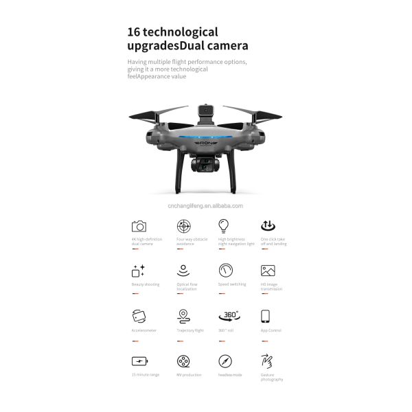 Prosumer Drones Made Easy Ky102 with 4k HD Dual Cameras Four-way Obstacle Avoidance and Intelligent Fixed Height Hovering