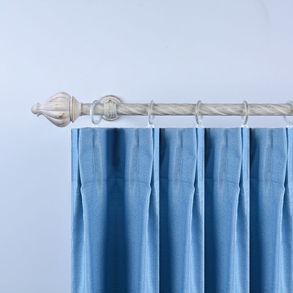 Easy Installing Metal Curtain Rod White Gold Finial For Gift Shop