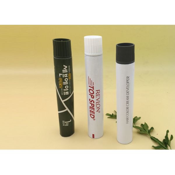 25 Mm Diameter Aluminum Hair Dye Tube , ISO CFDA Squeeze Tube Containers