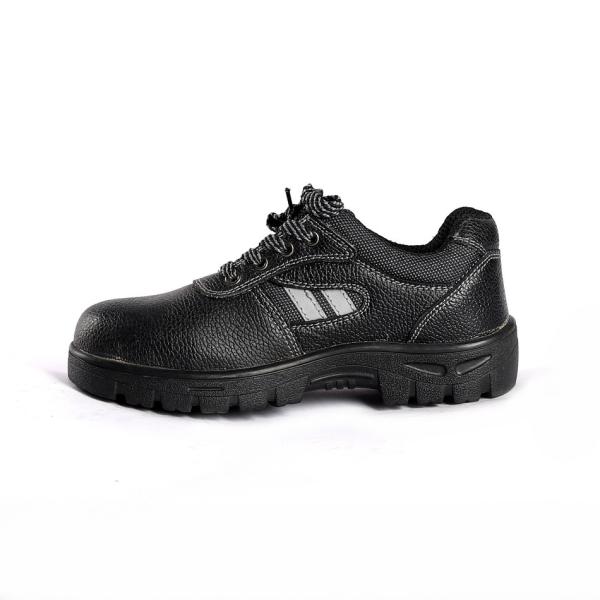 EU 36-47 Basic Work Boots Embossed Cow Leather Upper Lace Up Closure Metal Eyelets Action Safety Shoes