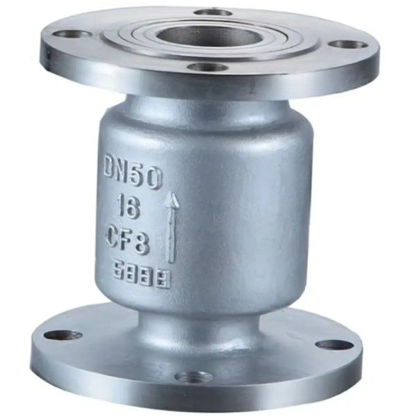 CF8 Stainless Steel Vertical Lift Check Valve PN16 Flanged Non Return Valve DN25-DN200 for Steam Water Oil Chemical Pipeline