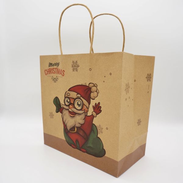 Environmental Friendly Custom Brown Paper Bags Portable Recycled