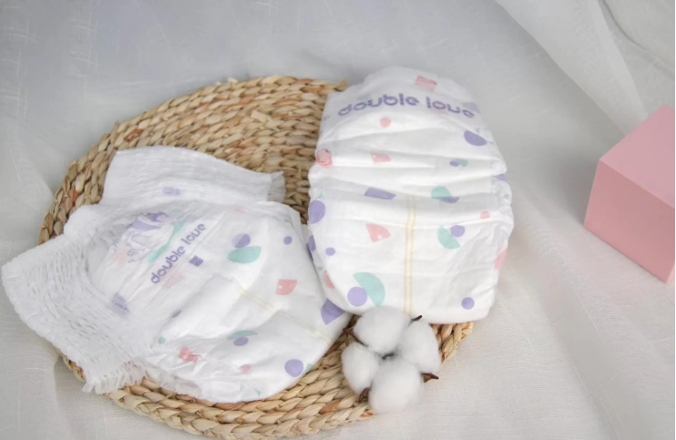 OEM ODM Leak Guard Baby Nappies Diaper Double Love Customized Cheap Wholesale Pants New Born Nappies Baby Diaper