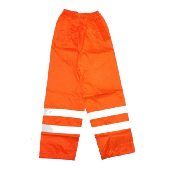 Pantalones de seguridad reflectores amarillos a prueba de viento con cierre de cremallera