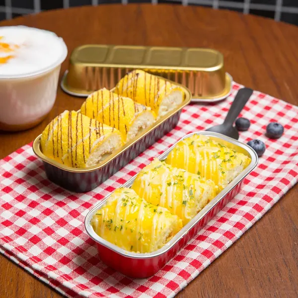 200ml Aluminum Foil Baking Cake Box for Cheese Dessert Bread Packaging Cup Disposable