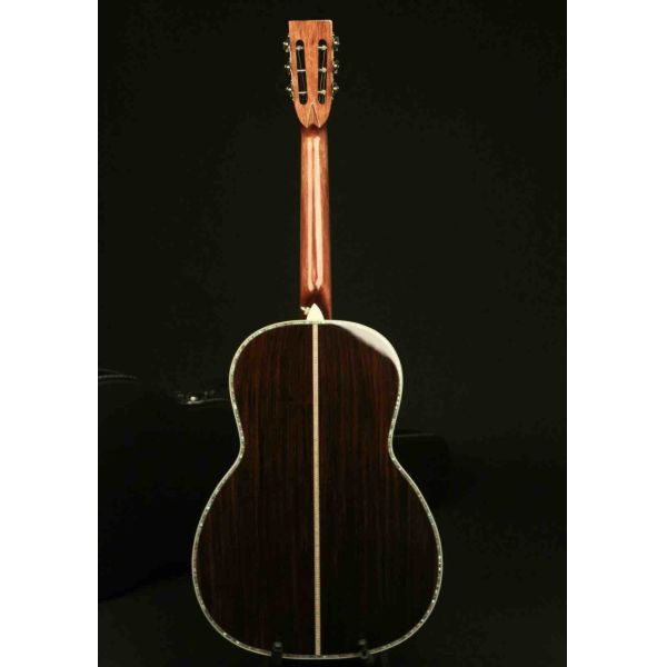 Custom Full Solid Wood Handmade Acoustic Guitar India Rosewood Real Abalone Binding