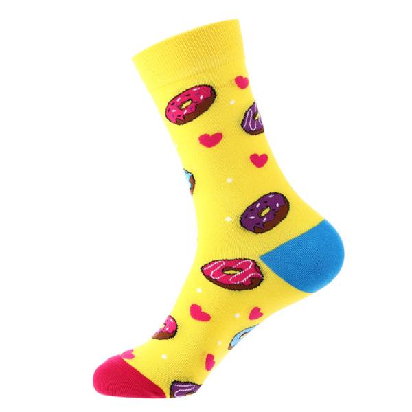Custom OEM ODM Plain Knit Crew Pure Cotton Mens Fashion Snack Desert Pattern Socks