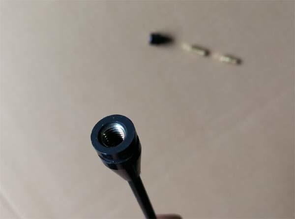 Roof Mount Replacement Car Antenna Black Chrome Copper Mast Three Conversion Screw