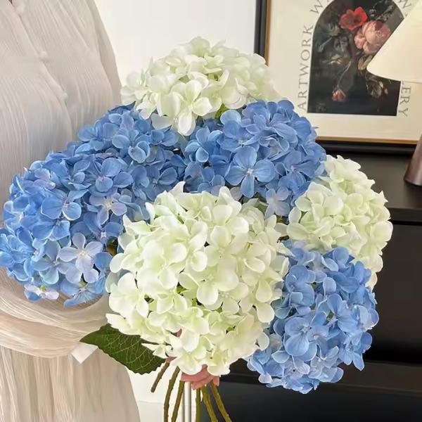 Home Decoration Artificial Flower Hydrangea Restaurant Decoration Flower Arrangement Wedding Arrangement Large Hydrangea