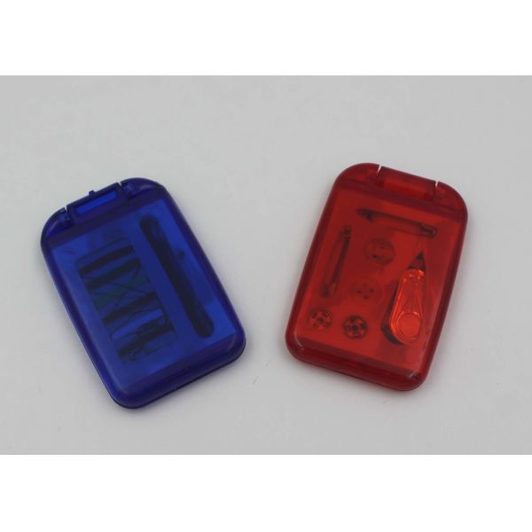 Eco - friendly ABS Mini Travel Sewing Kit Box In School / Office / Bank