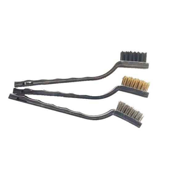Mini Brass Stainless Steel Wire flexível escova os materiais de nylon de 26.5cm PP