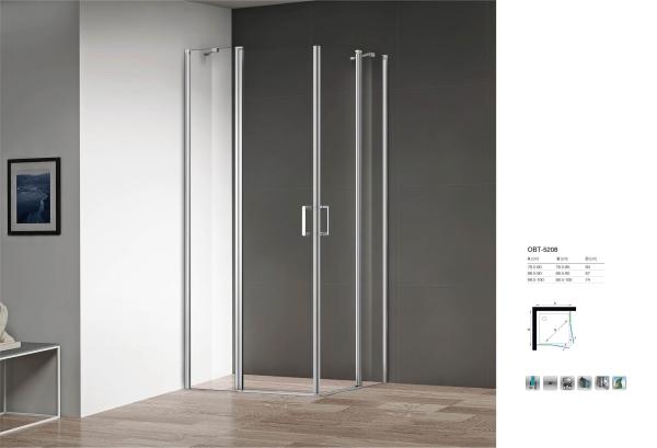 Customizable Sliding Square Tempered Glass Shower Cabin Shower Enclosure
