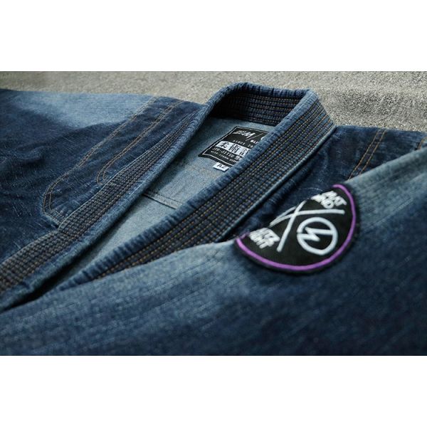 Denim Style Jiu Jitsu Gi Kimono Black Brazilian Jiu Jitsu Outfit