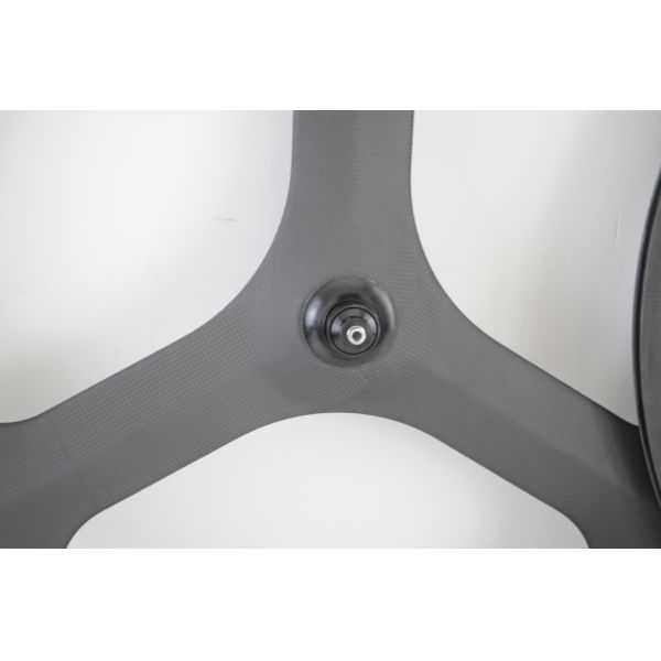 Hot sale 700c 3k Matt tri-spokes /3-spoke carbon clincher wheel for road bicycl&track bike