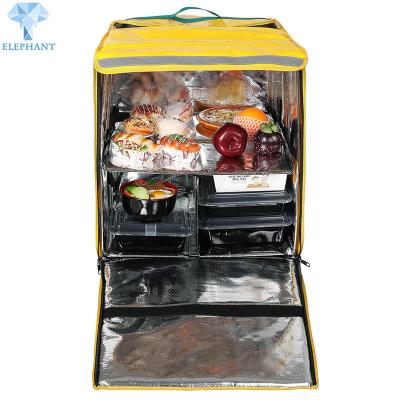 8-16 Hours Insulated Bike Delivery Bag Thermal Delivery Backpack Silk Screen Printing