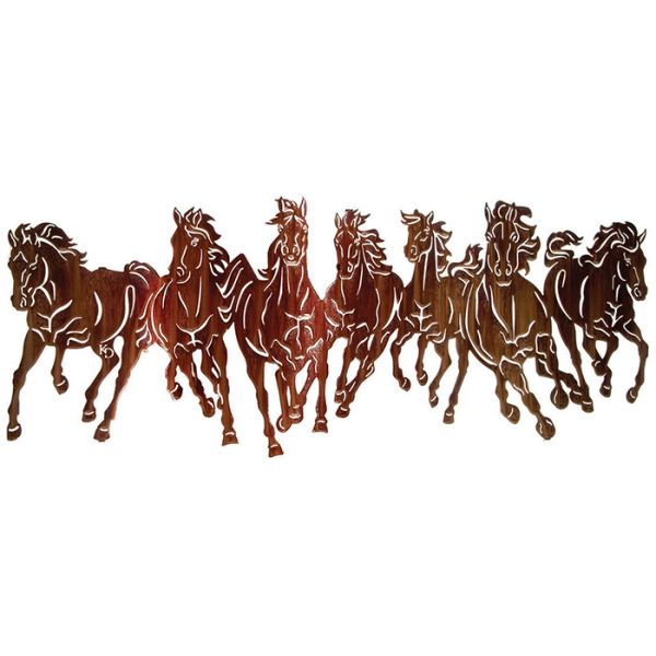 Décor moderne de mur de cheval en métal de style, art courant de mur en métal de