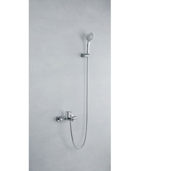 Wall Mounted Brass Chrome Bathroom Bathtub Hand Shower Faucet Set for Bathroom Wash